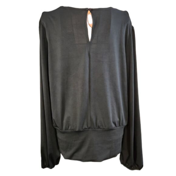 Willow Root Green v-neck lace trim size Large - Picture 4 of 5